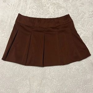 NWOT Wild Fable Brown Pleated Mini Skirt | XL